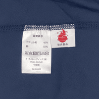 長袖防炎Tシャツ（切り替えステッチ）大きいサイズ　ネイビー　【ネコポス対応】